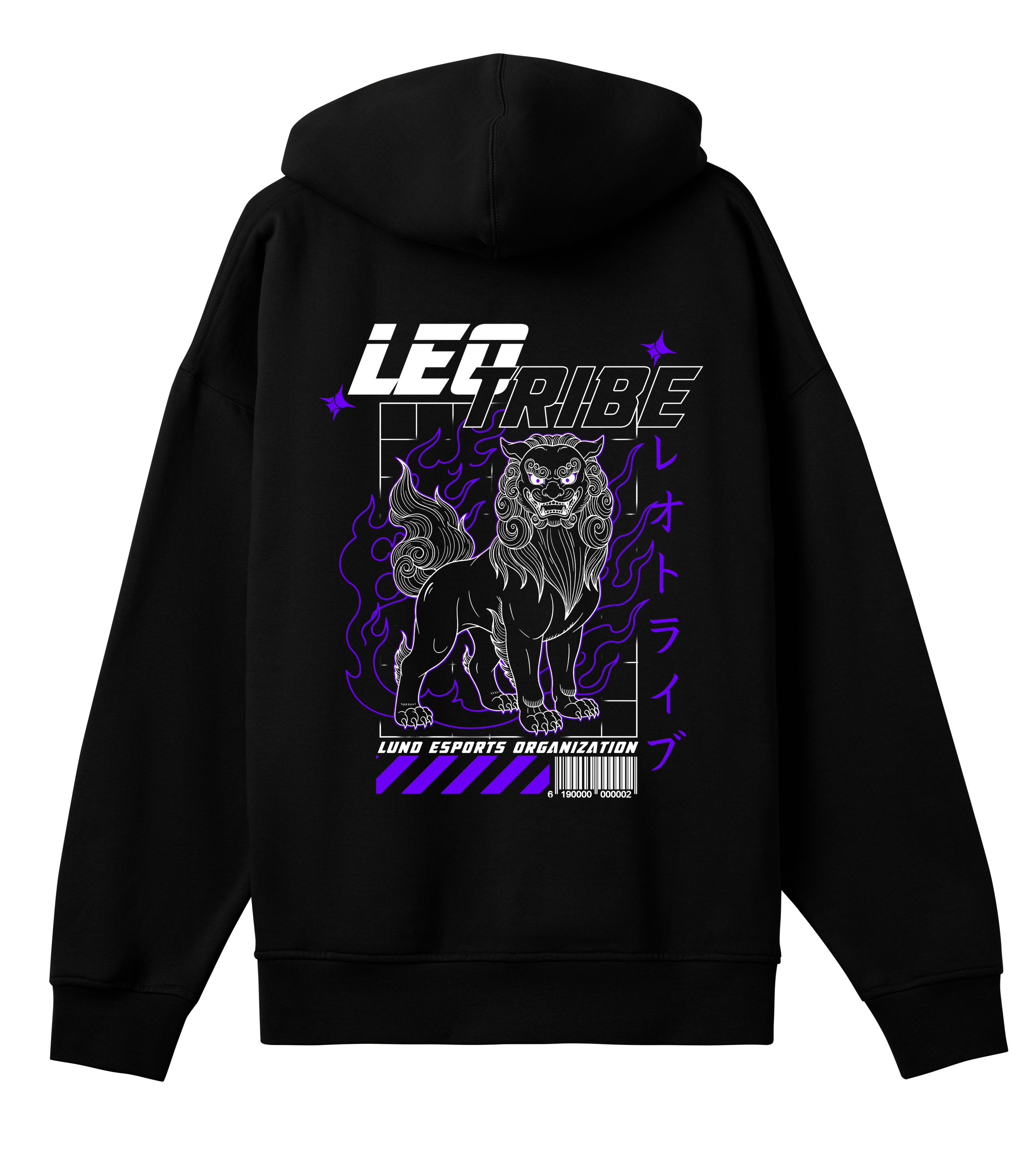LEO Black Oversized Hoodie - Guardian Lion