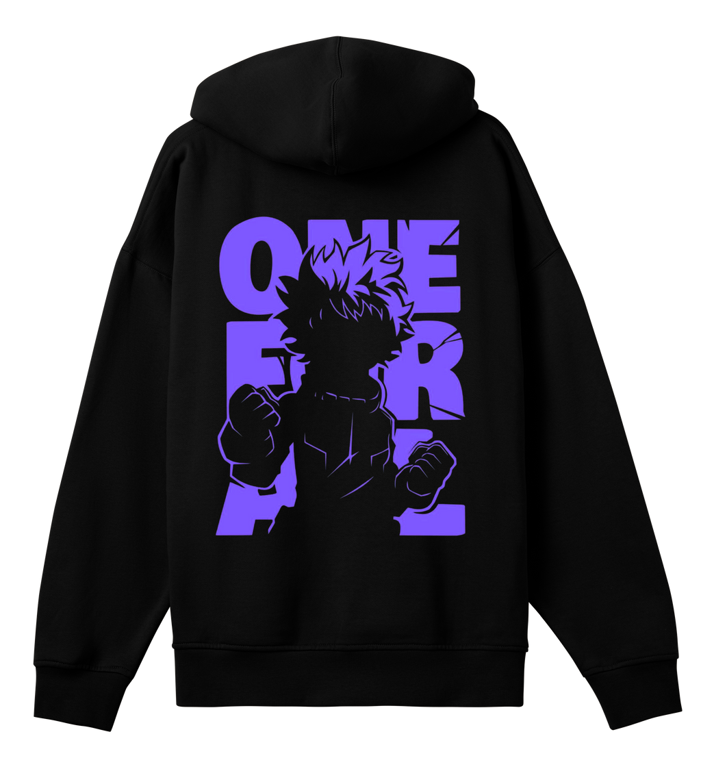 LEO Black Oversized Hoodie - One For All.