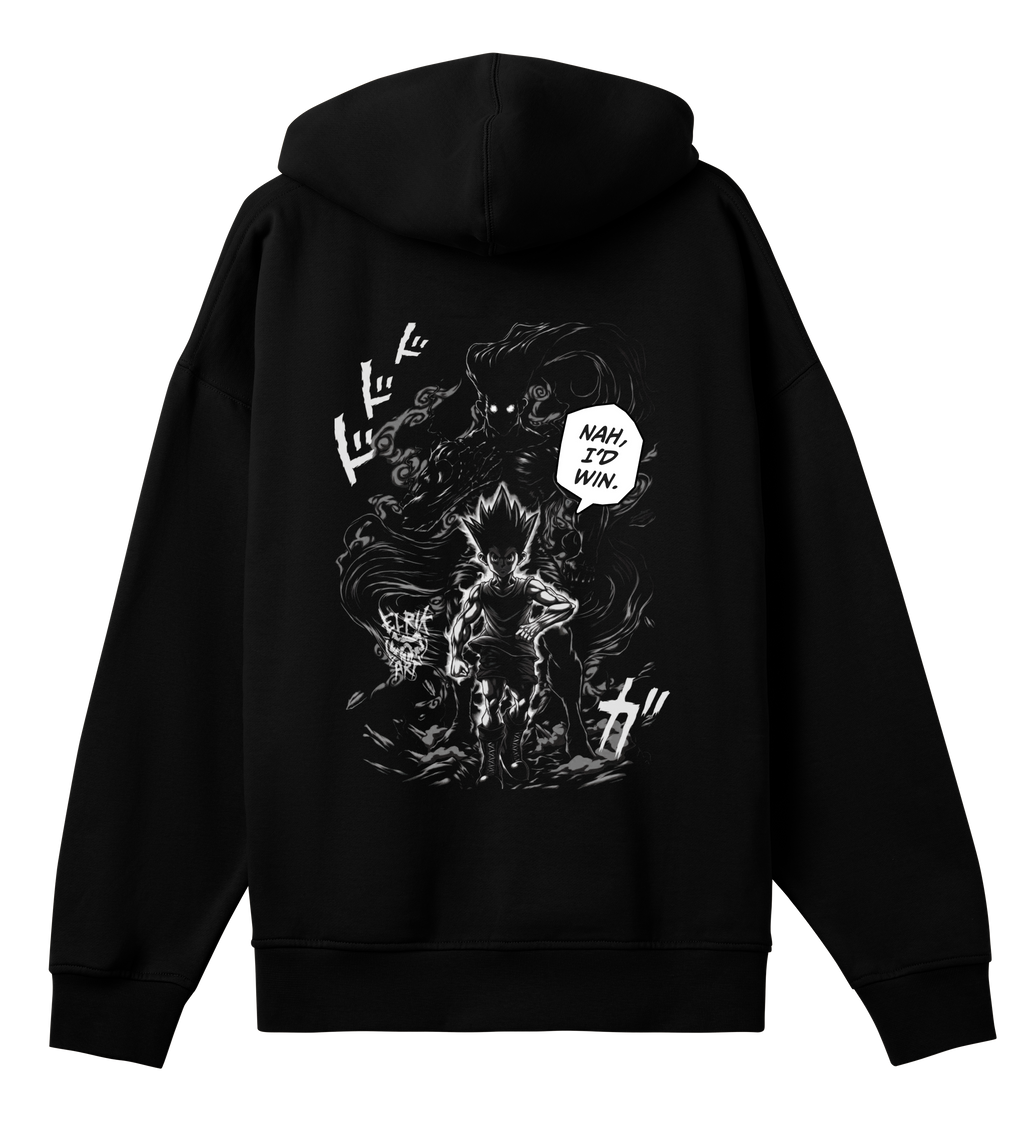 LEO Black Oversized Hoodie - Gon