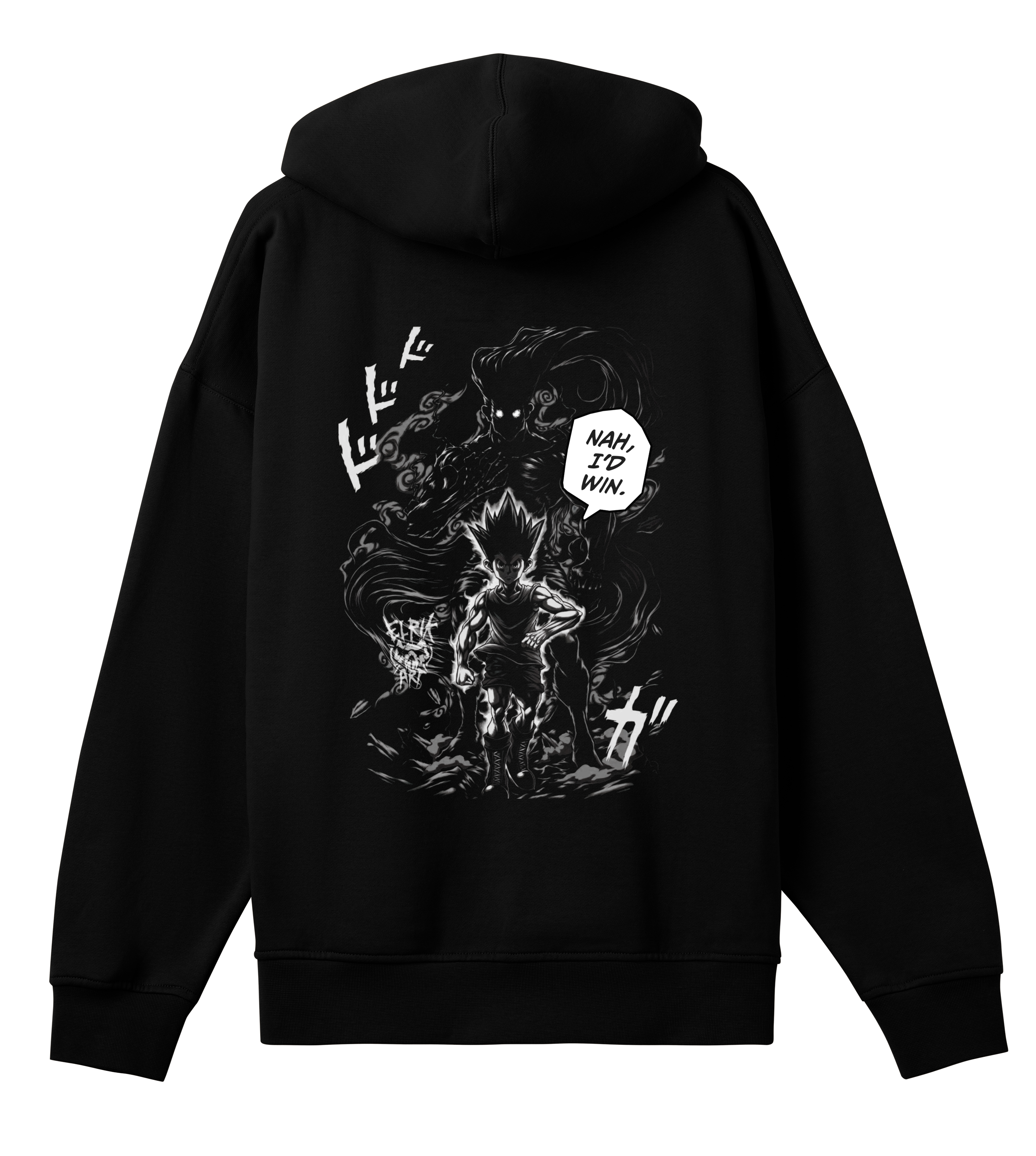 LEO Black Oversized Hoodie - Gon