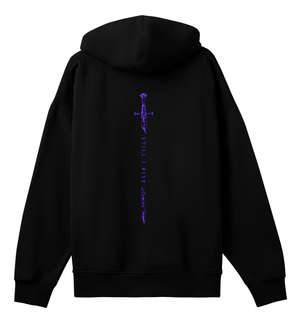 LEO Black Oversized Hoodie - Still I Rise.