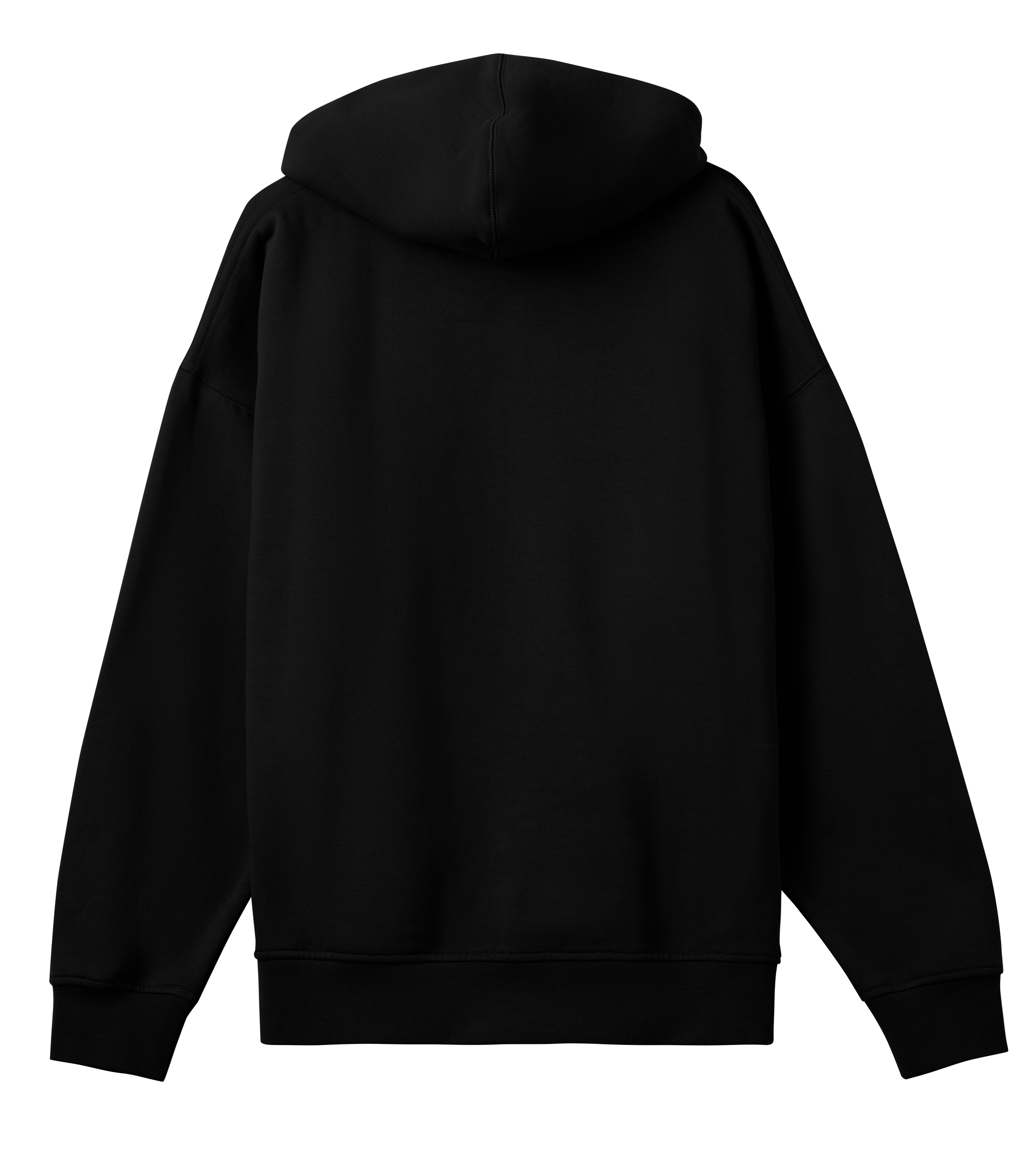 LEO Black Oversized Hoodie - Logo Only.