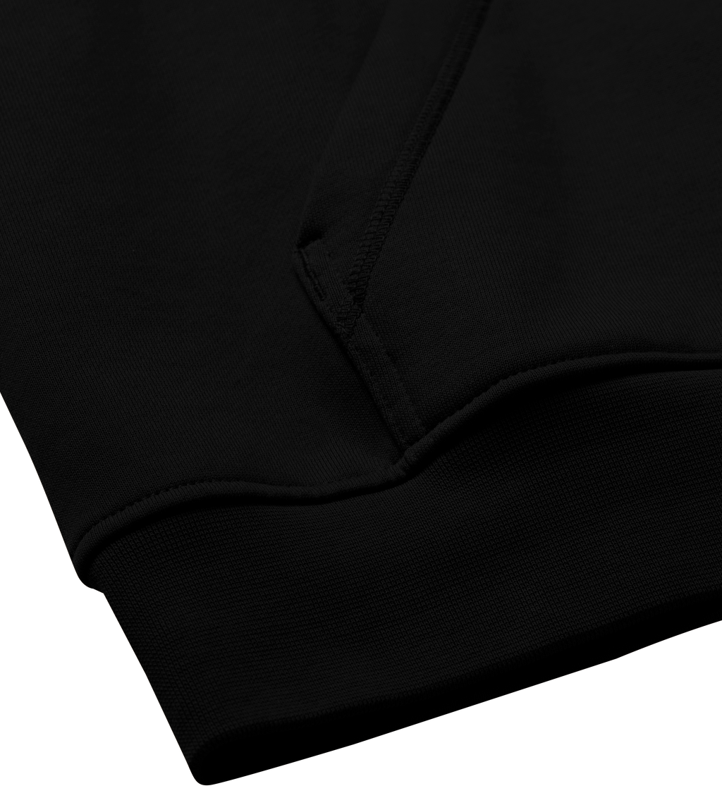 LEO Black Oversized Hoodie - Logo Only.